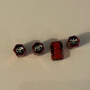Toyota Valve Stem Caps in Red Set of 4 NWT